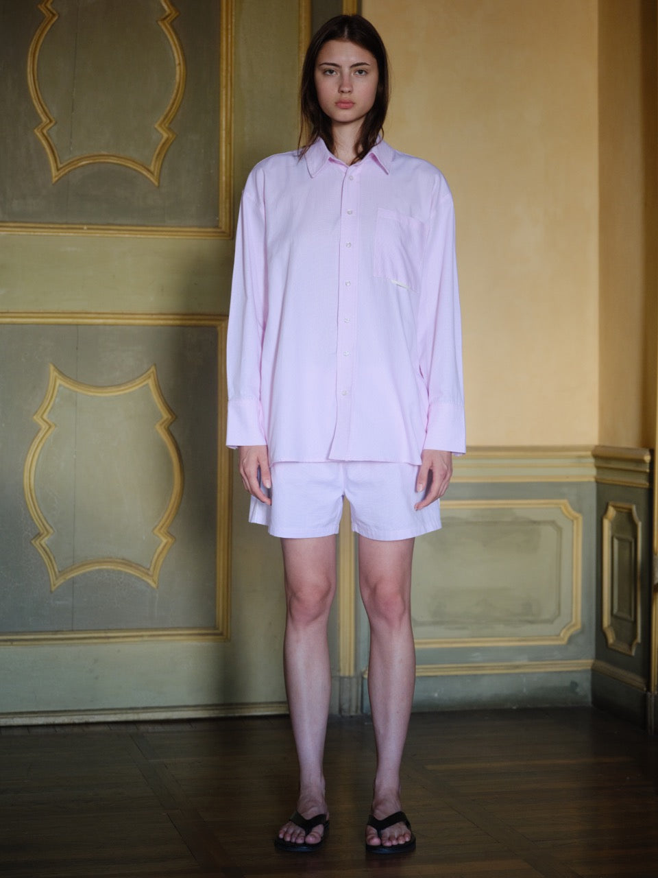 Pembe - Oxford Pijama Şort