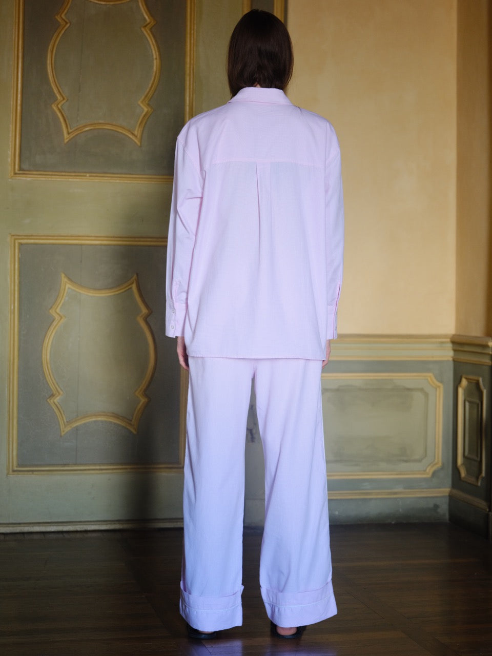 Pembe - Oxford Pijama Gömlek