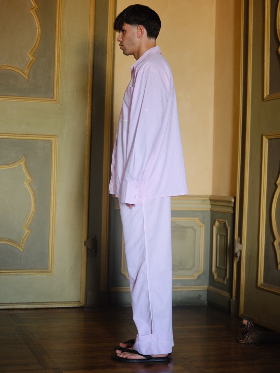 Pembe - Oxford Pijama Gömlek