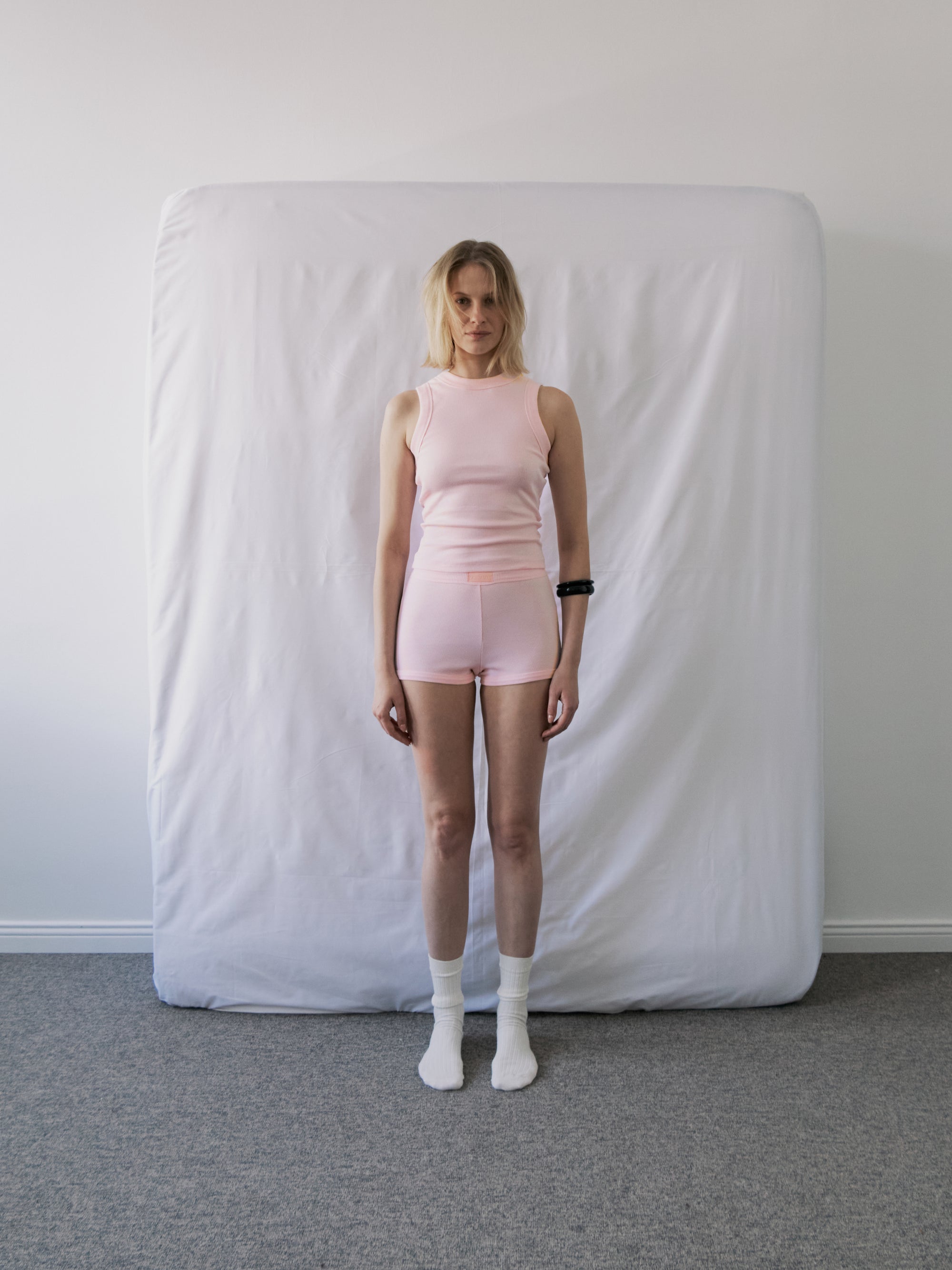 Pembe - Tank  Set Şort
