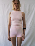 Pembe - Tank  Set Şort