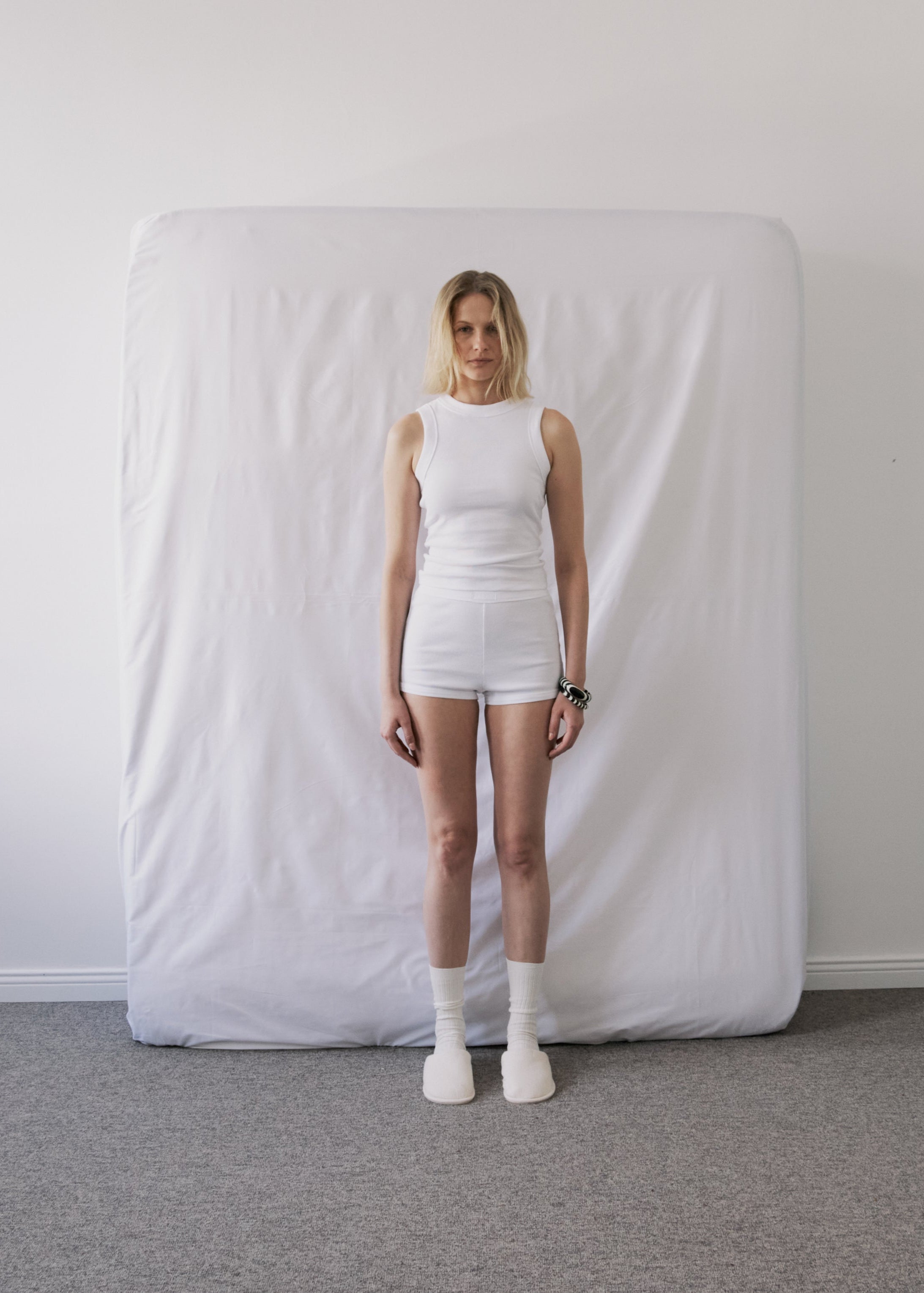 Beyaz - Tank Set Atlet