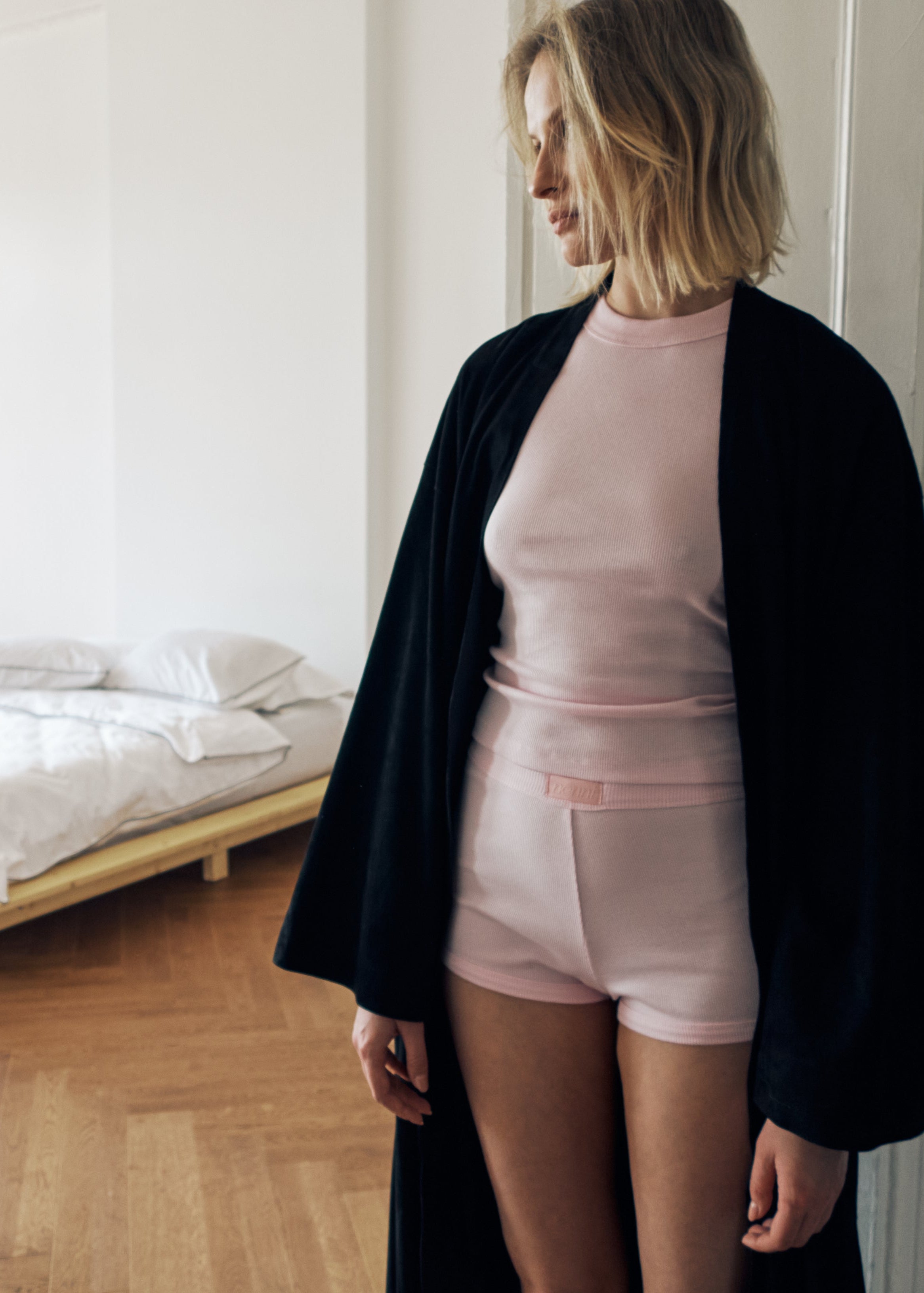 Pembe - Tank  Set Şort