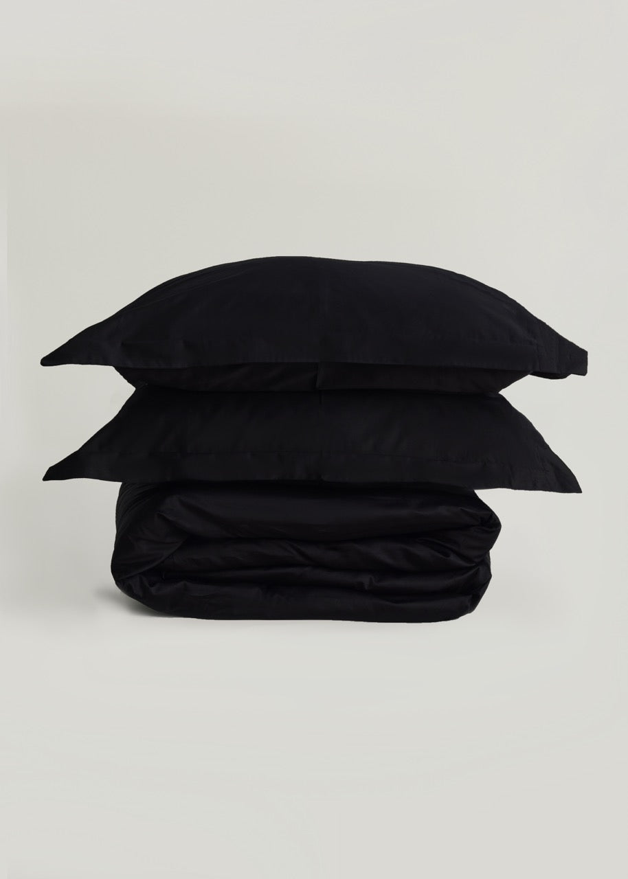 Siyah - Luxe Pamuk Saten Nevresim Takımı