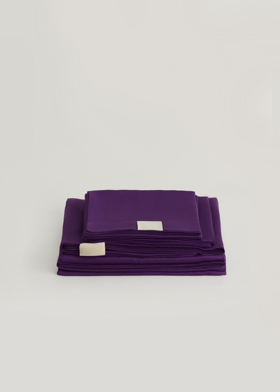 Mor - Pamuk Saten Nevresim Takımı