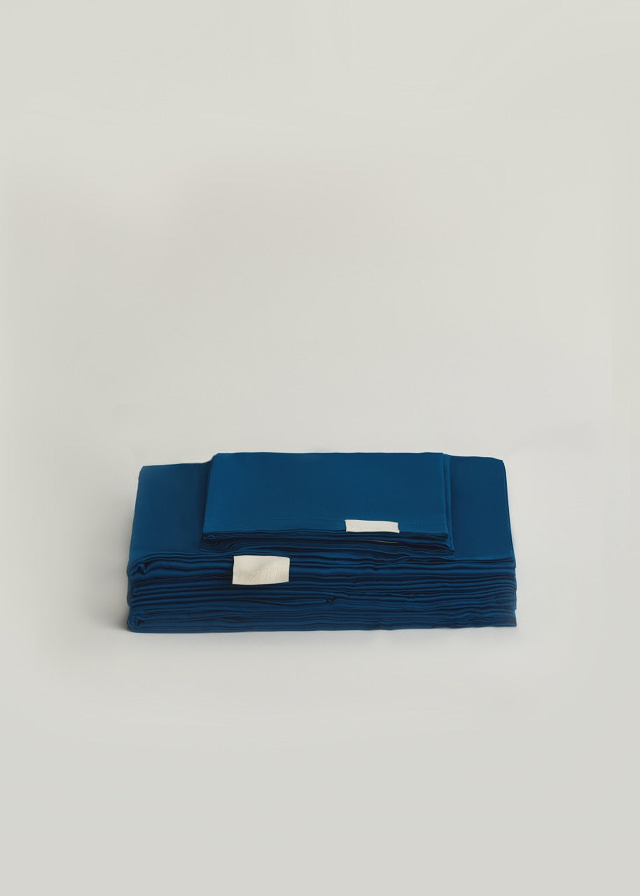 Mavi - Pamuk Saten Nevresim Takımı