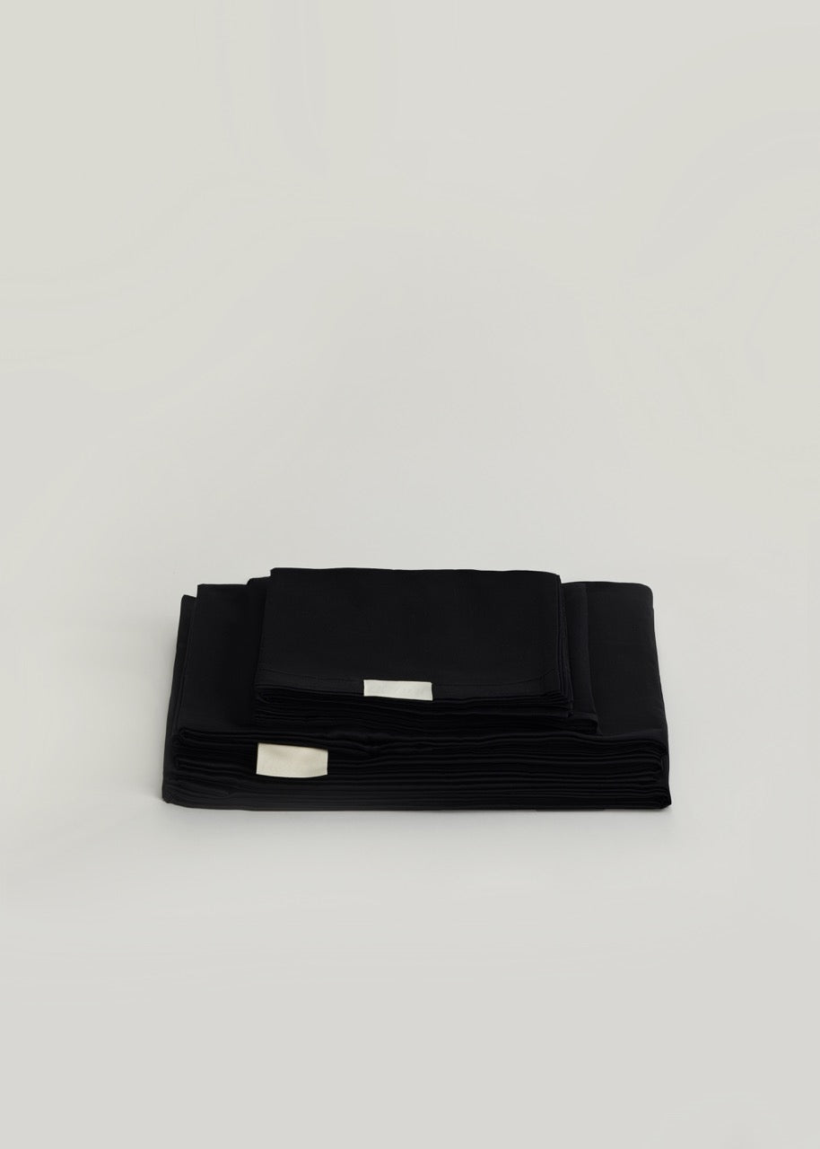 Siyah - Luxe Pamuk Saten Yorgan Kılıfı