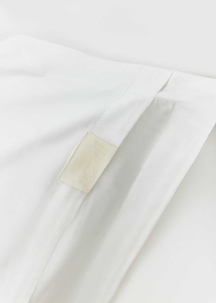 Beyaz - Luxe Pamuk Saten Yastık Kılıfı