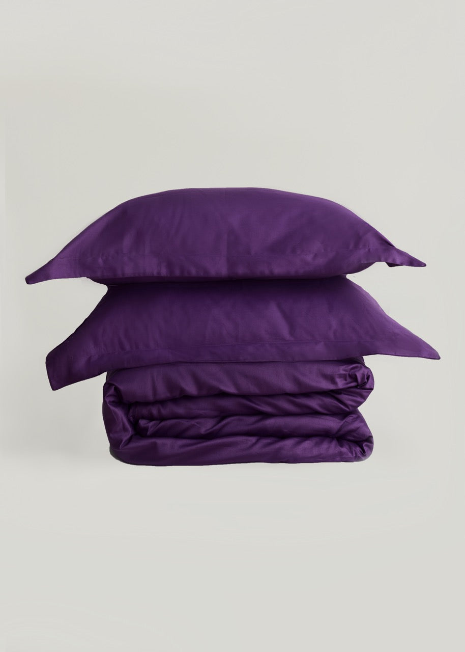 Mor - Pamuk Saten Nevresim Takımı