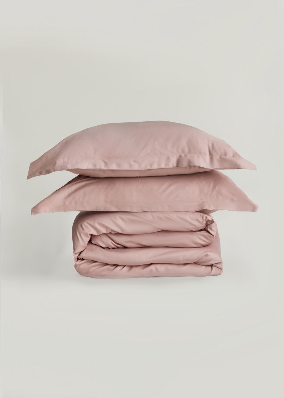 Pembe - Pamuk Saten Nevresim Takımı