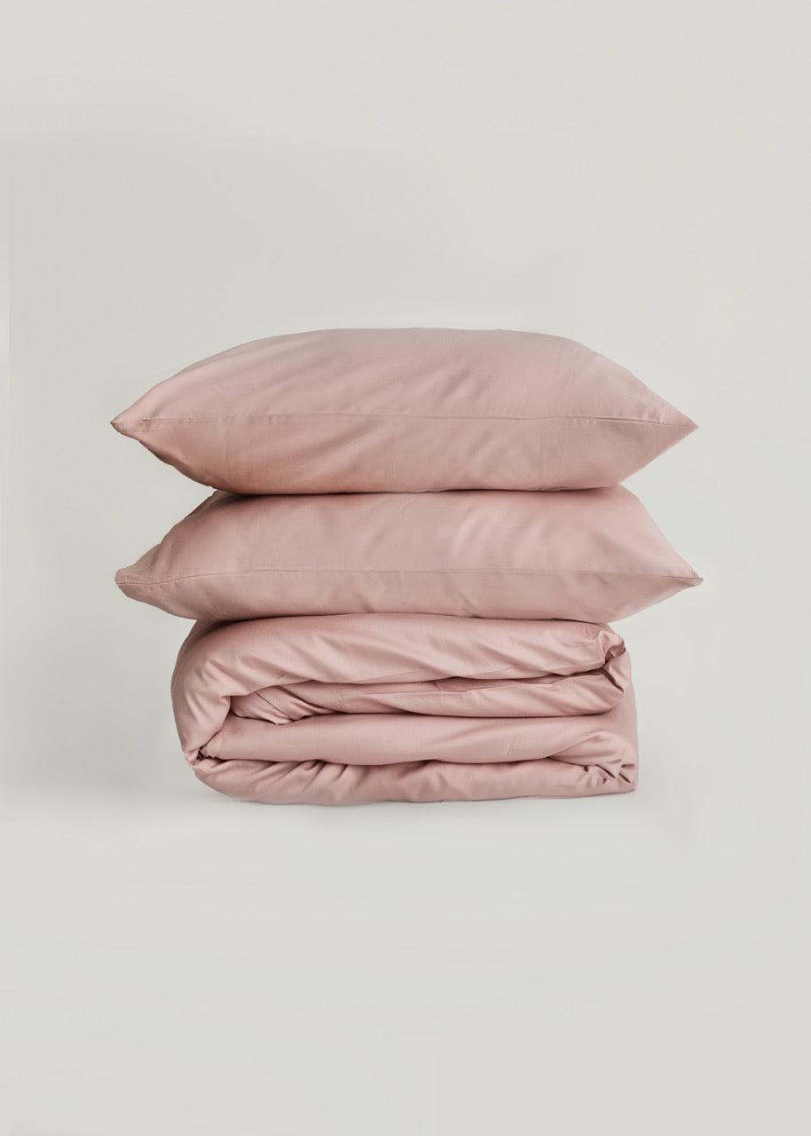 Pembe - Pamuk Saten Nevresim Takımı