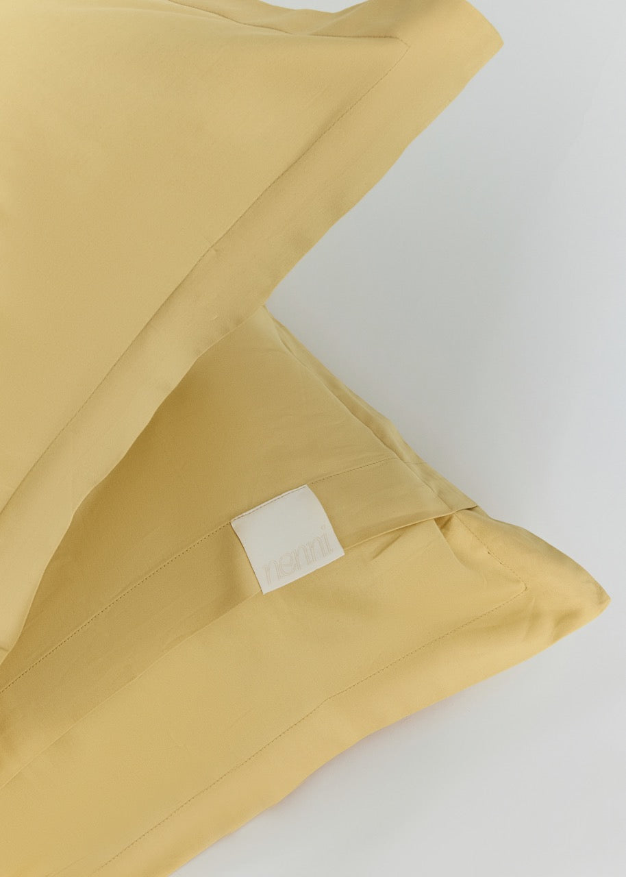 Açık Sarı - Pamuk Saten Nevresim Takımı