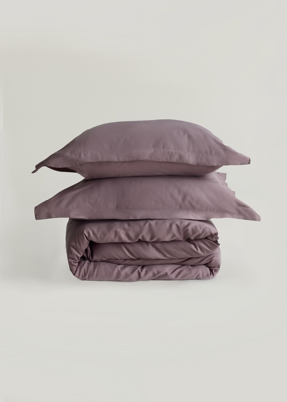 Lila - Pamuk Saten Nevresim Takımı