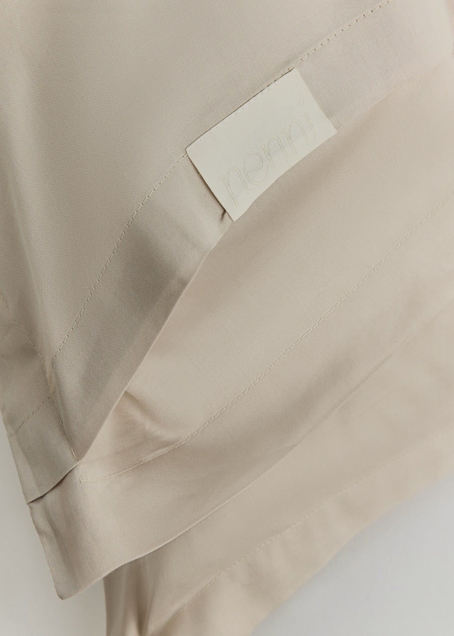 Bej - Pamuk Saten Nevresim Takımı