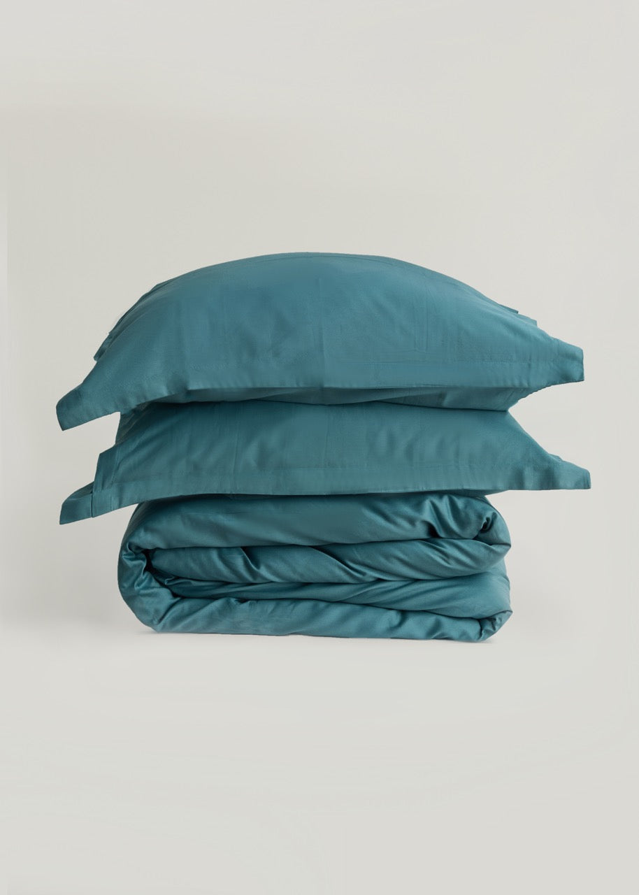 Açık Mavi - Pamuk Saten Nevresim Takımı