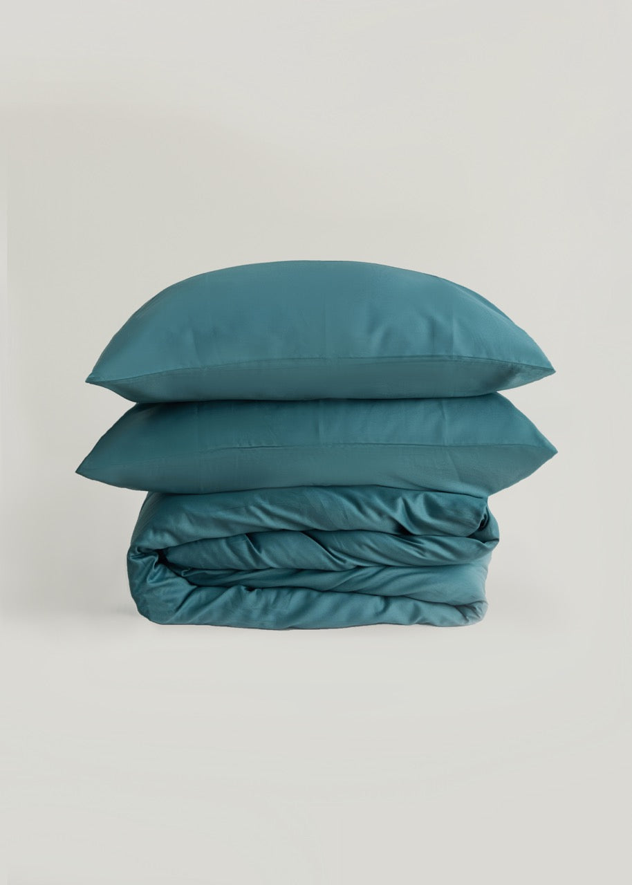 Açık Mavi - Pamuk Saten Nevresim Takımı