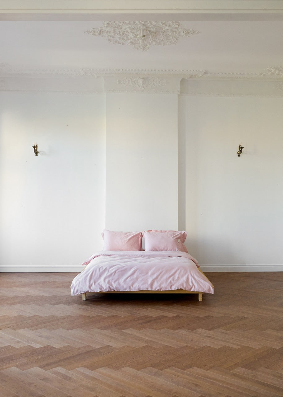 Pembe - Pamuk Saten Nevresim Takımı