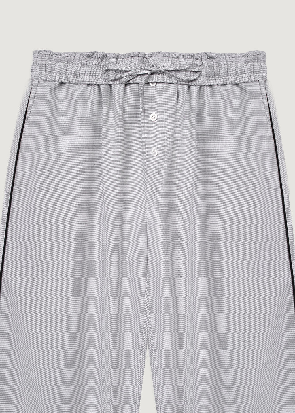 Beyaz - Oxford Pijama Pantolon