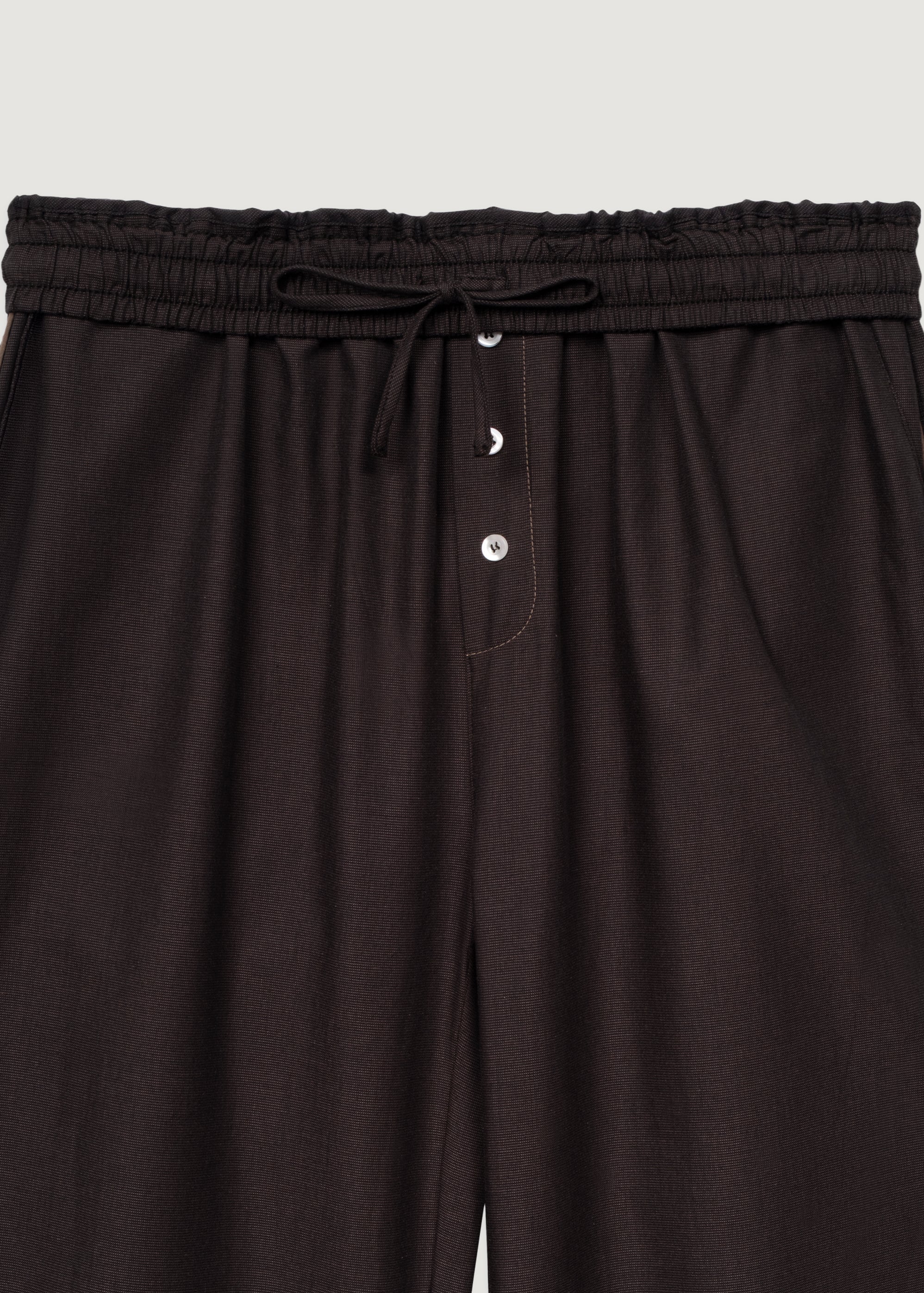 Kahverengi - Oxford Pijama Şort