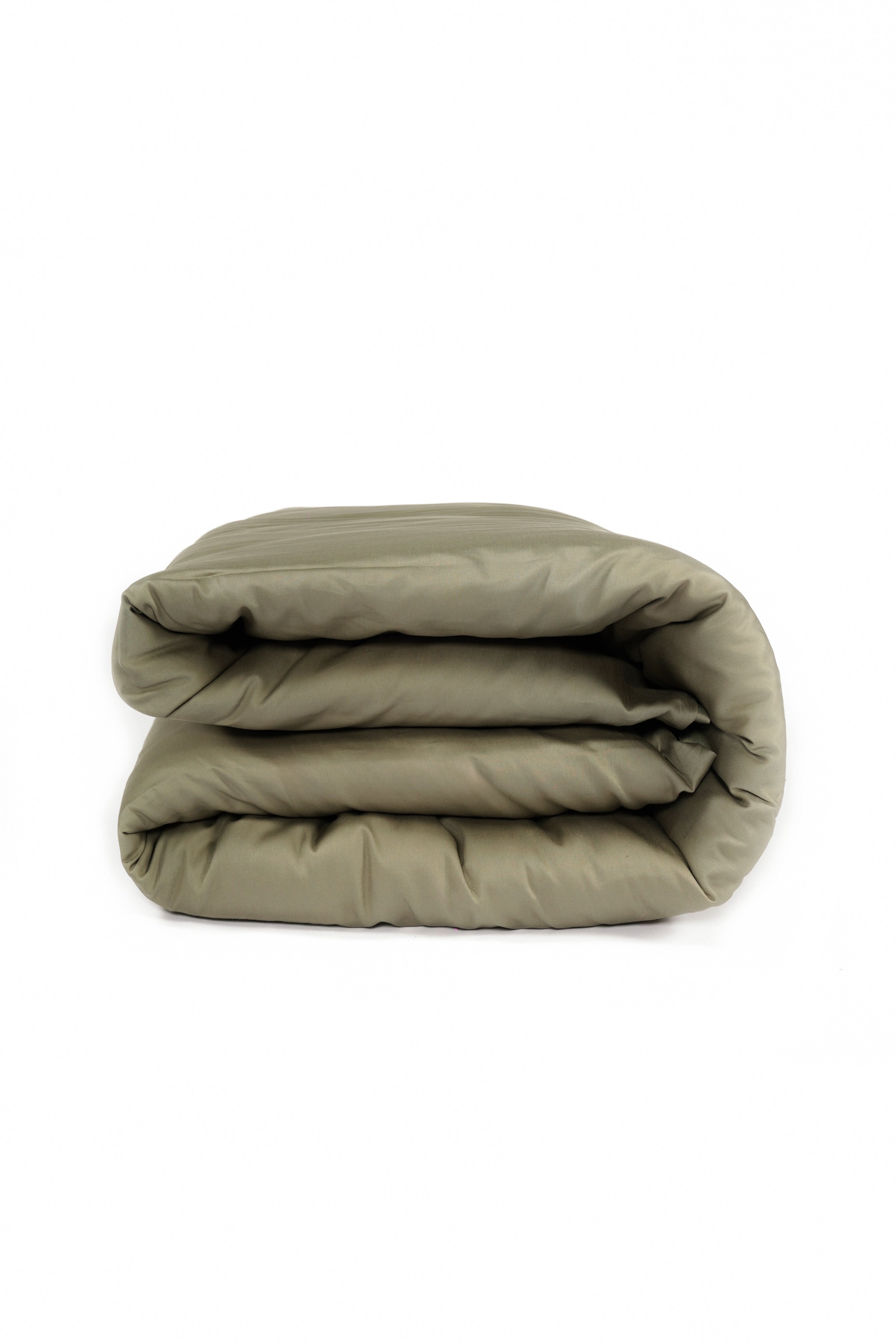 Olive Green - Cotton Satin Duvet Cover Set