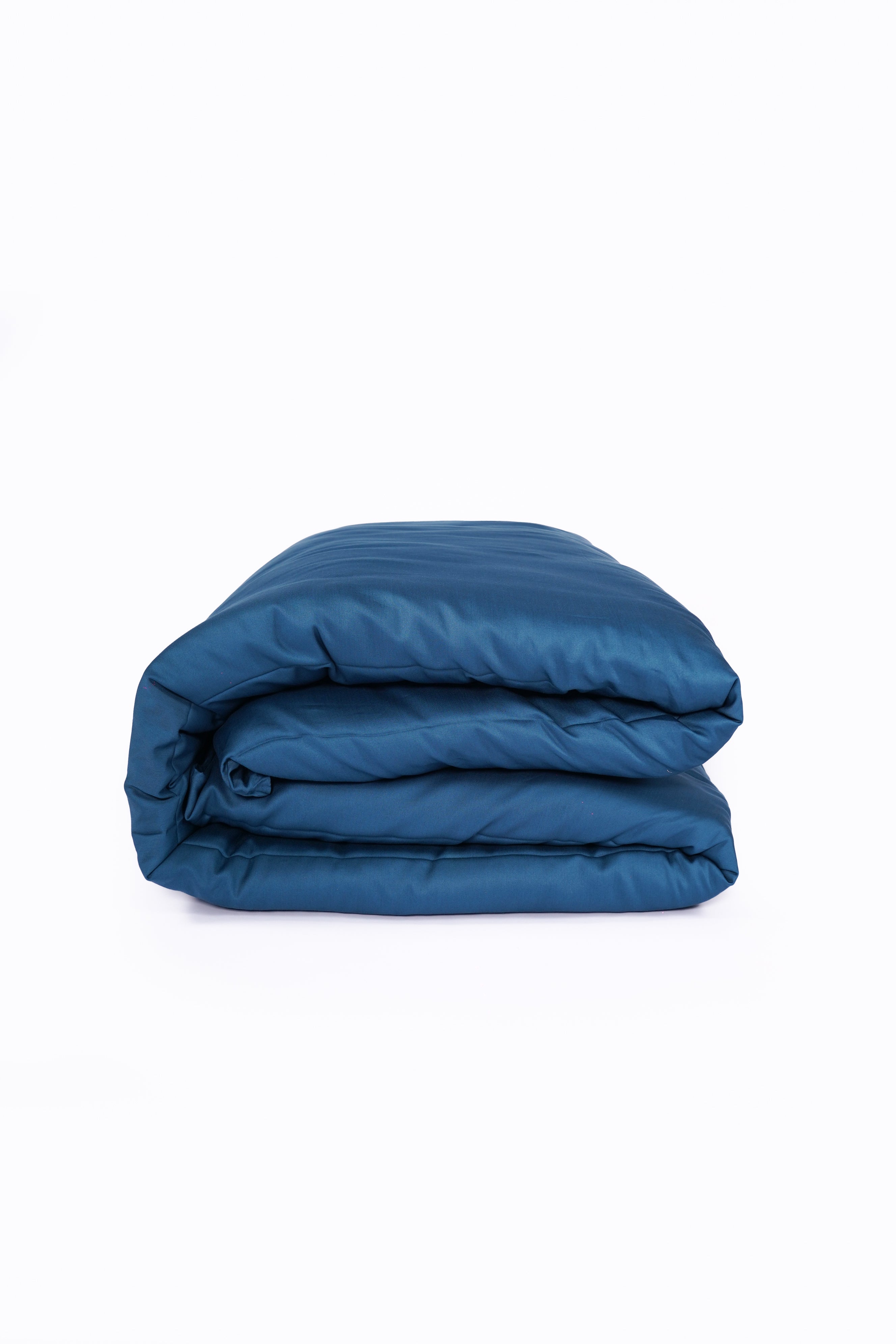 Dark Blue - Cotton Satin Duvet Cover