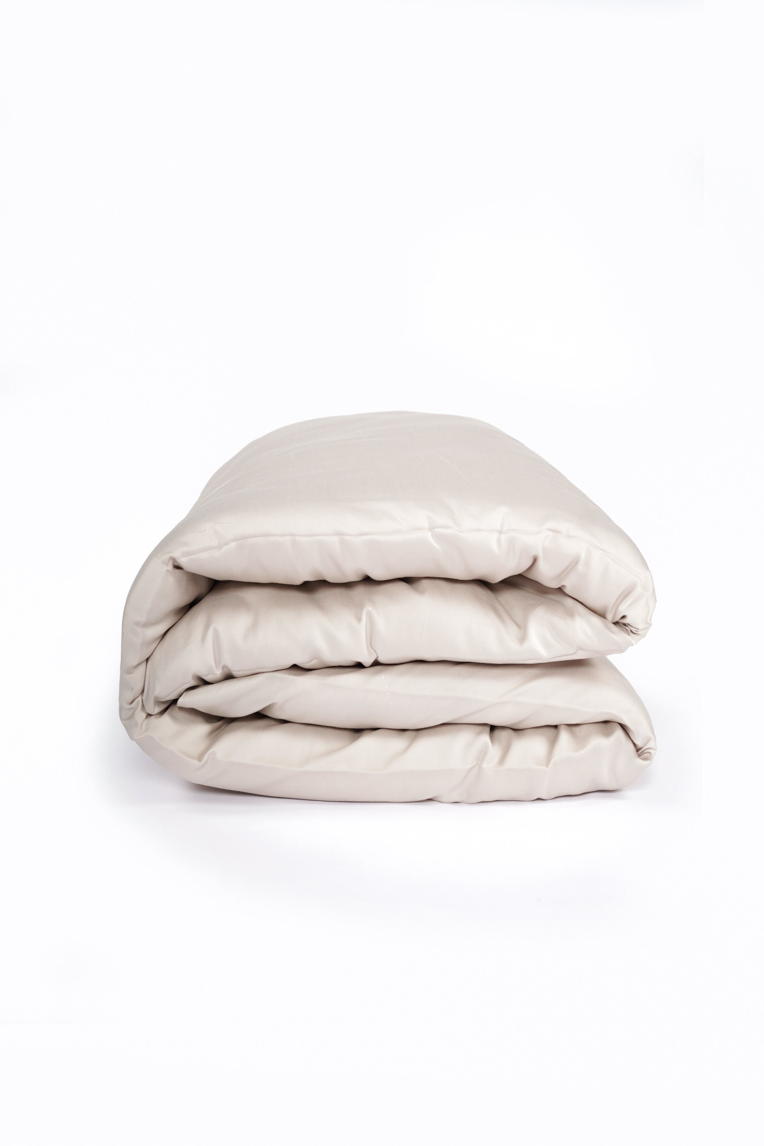 Beige - Cotton Satin Duvet Cover