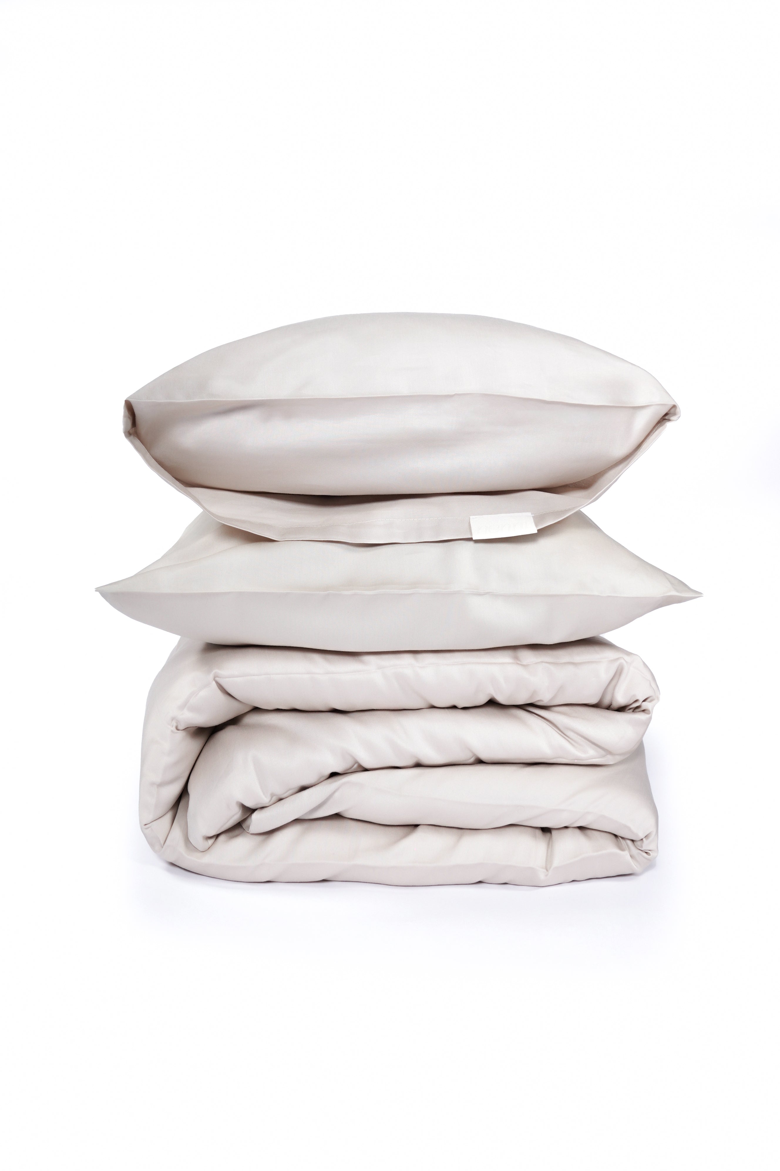 Beige - Cotton Satin Pillowcase