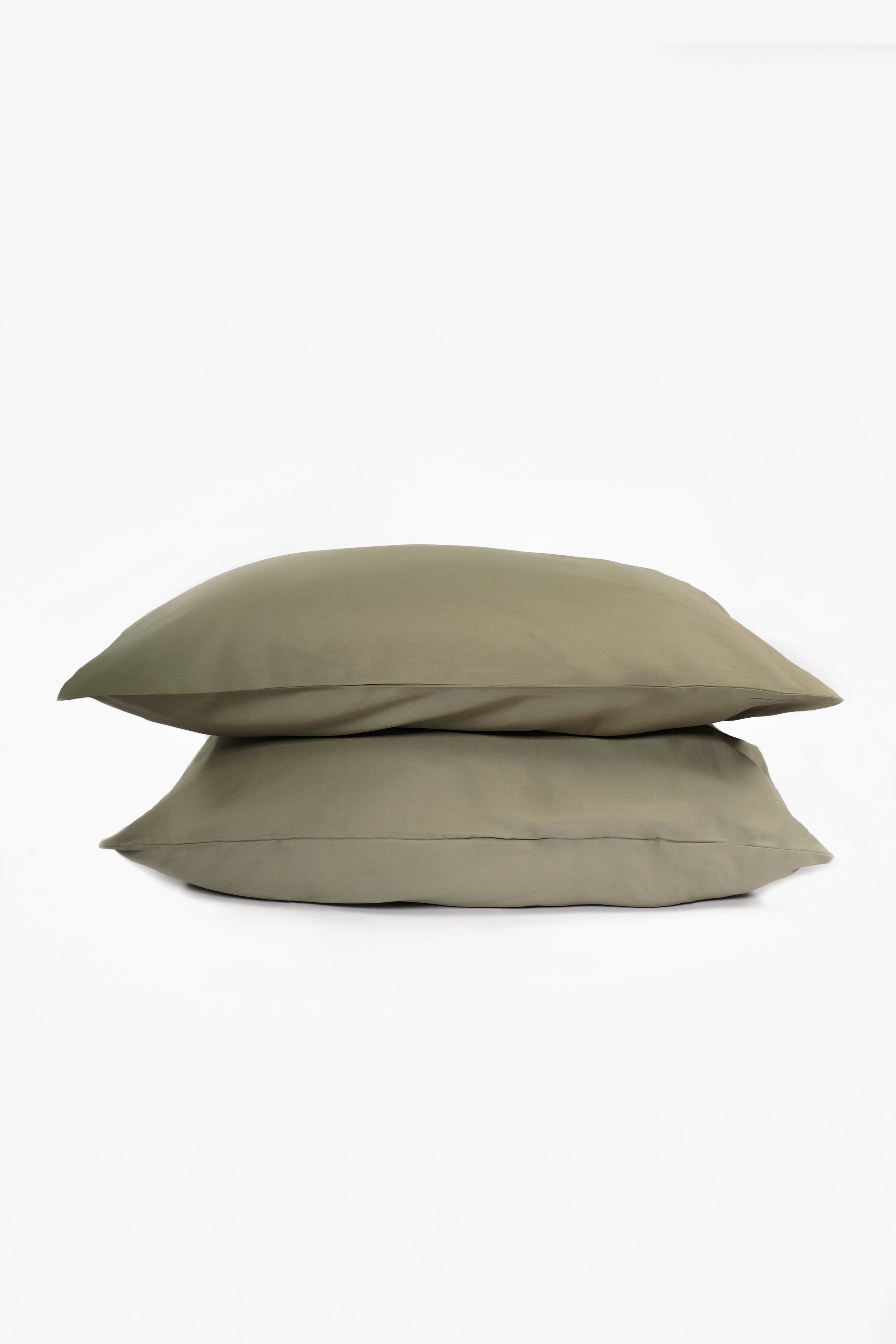 Olive Green - Cotton Satin Duvet Cover Set