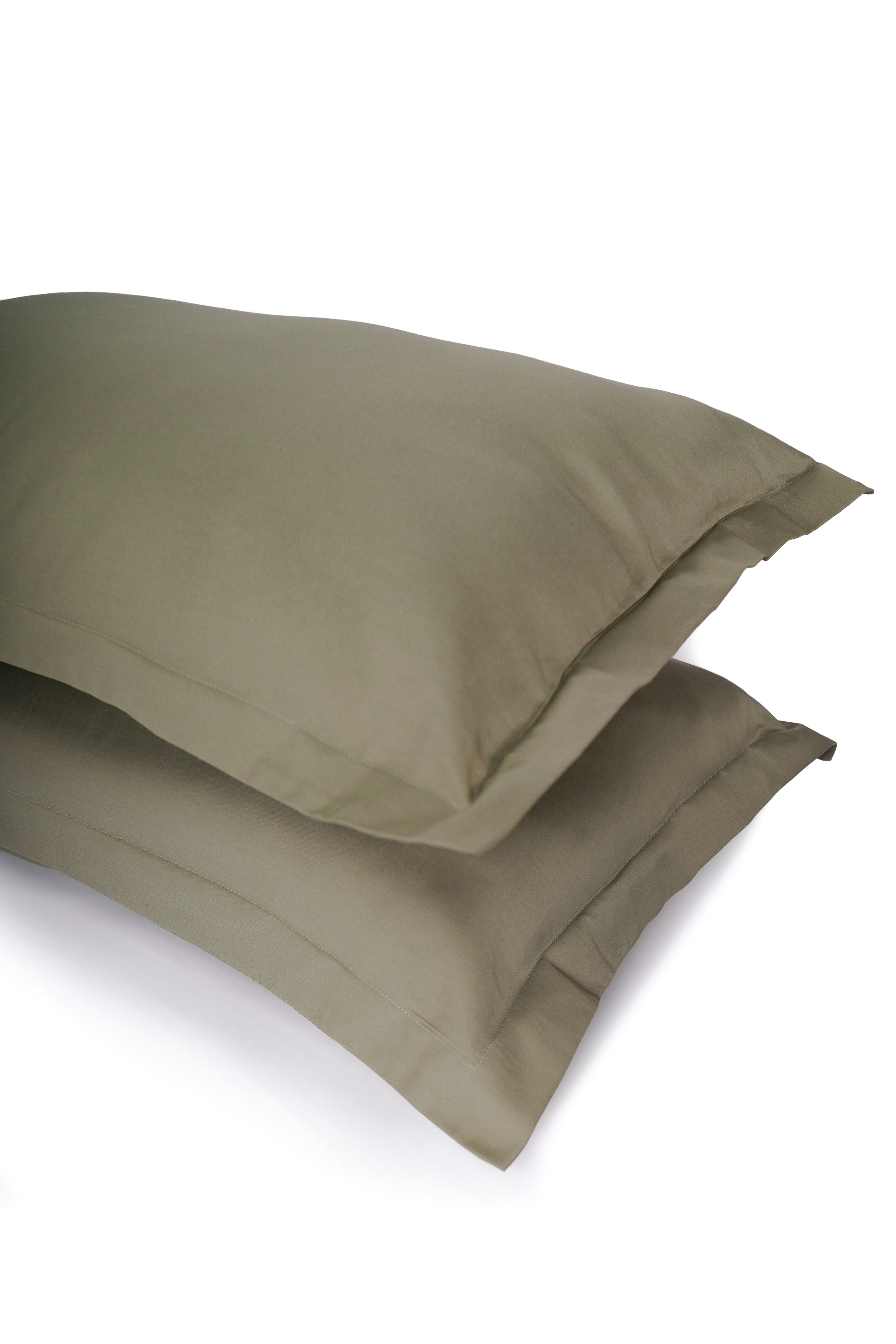 Olive Green - Cotton Satin Pillowcase