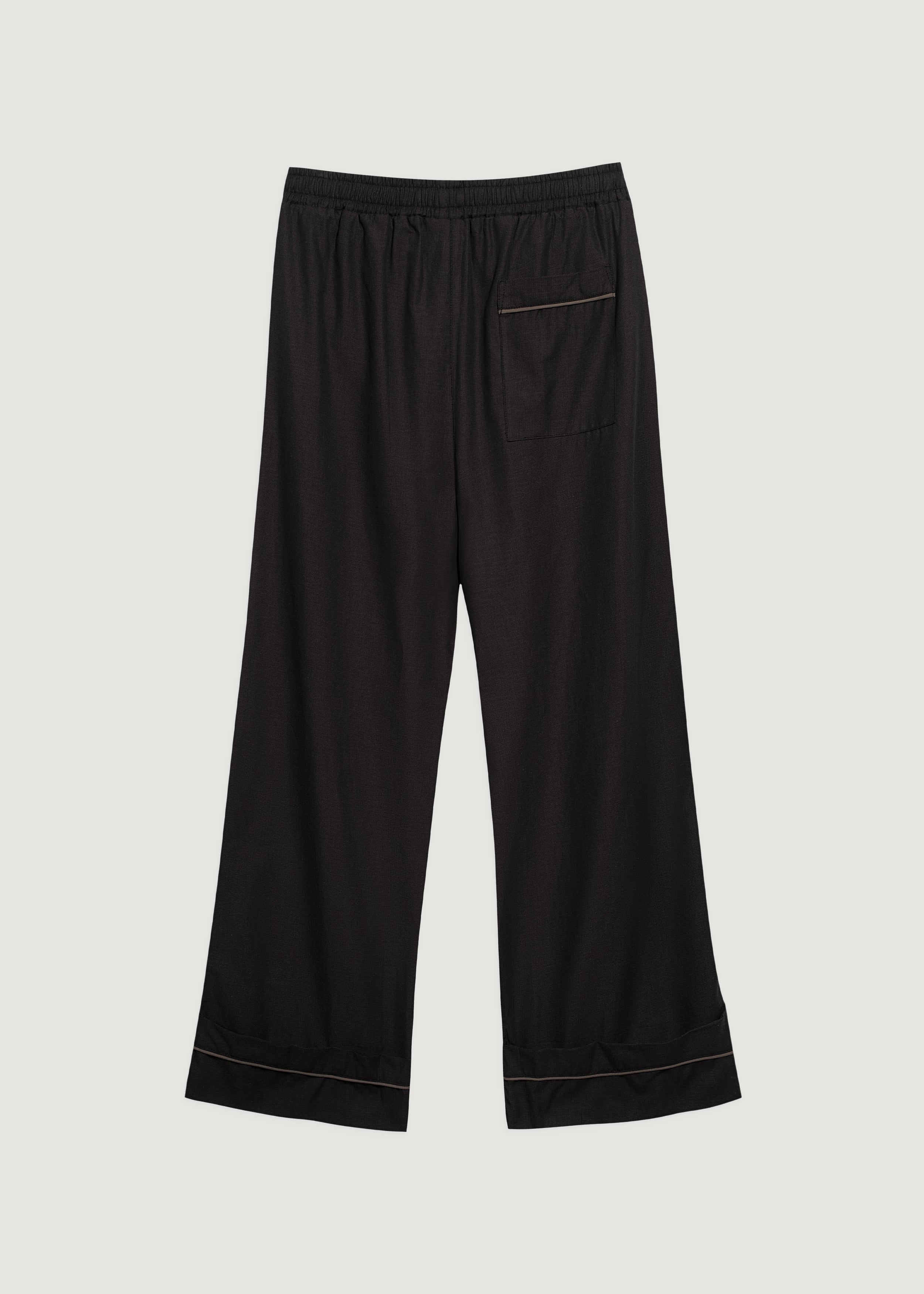Kahverengi - Oxford Pijama Pantolon
