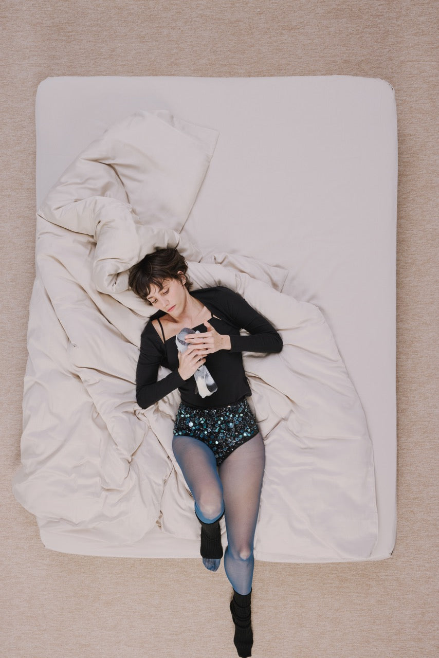 Bej - Pamuk Saten Nevresim Takımı